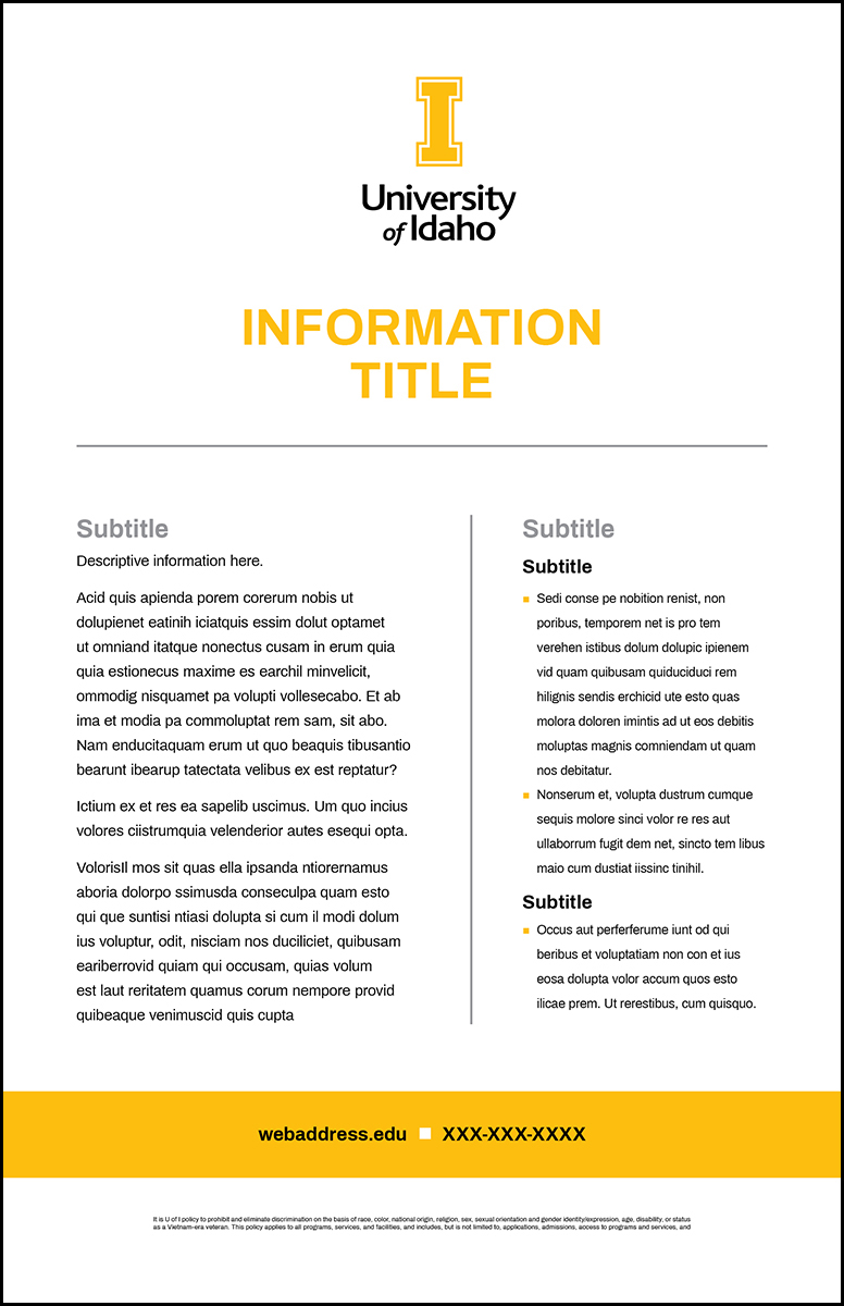 informational poster layout