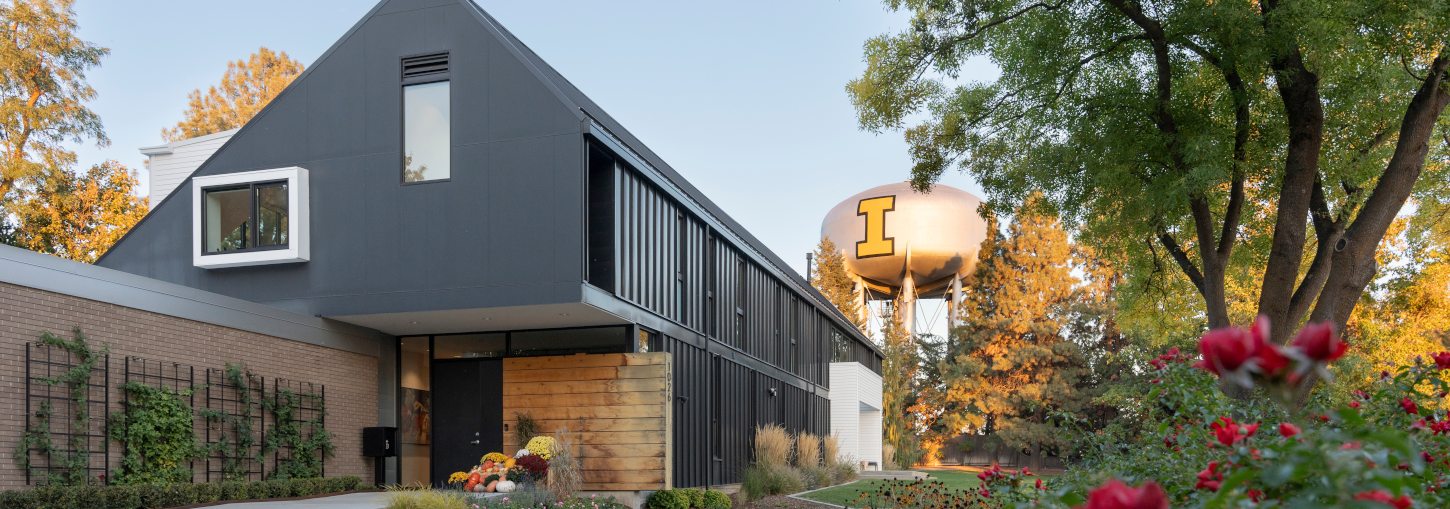 University House at sunset