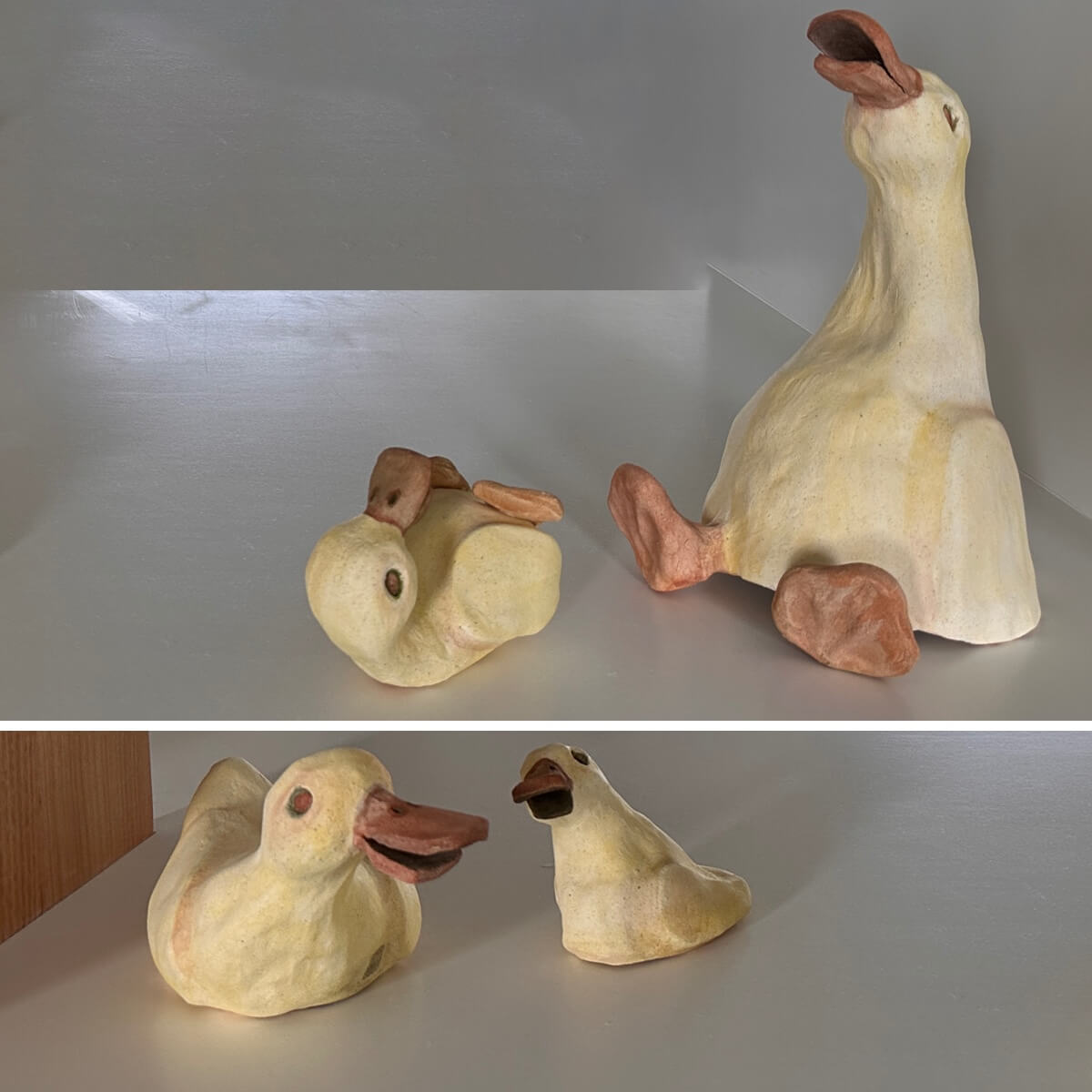Student sculpture titled “Make a Splash: Ducks” 