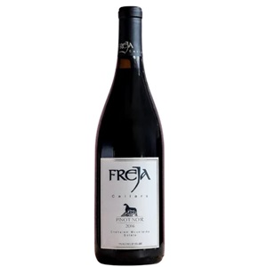 A bottle of Freja Cellar's Pinot Noir 2016