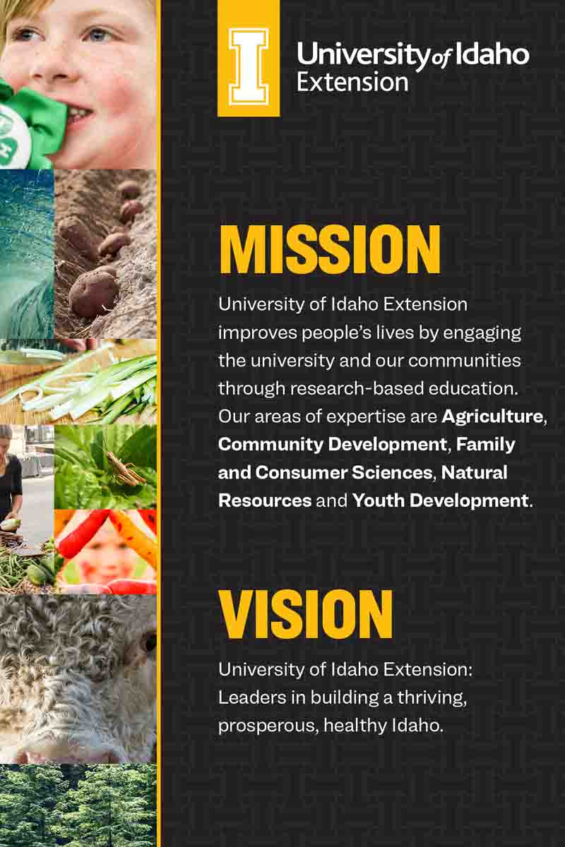 University of Idaho Extension mission and vision poster