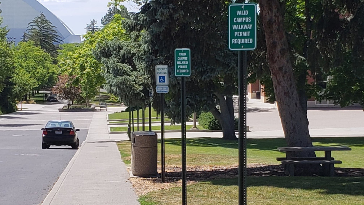 Restricted parking on campus